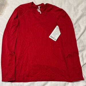lululemon athletica Women's Red Long Sleeve Tee